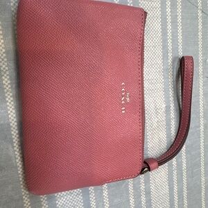 Pink coach wristlet